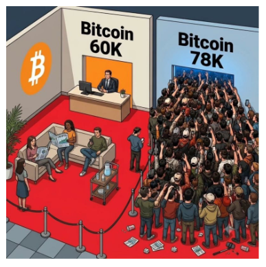 The desk's drawing of the same move: little interest near $60,000, a crowd near $78,000