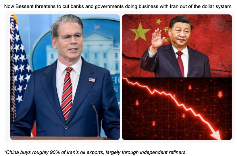 The desk's chart on who gets picked: Iran-linked business, and the threat of being cut out of the dollar system